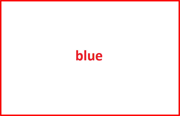A screenshot of a trial from the Stroop task