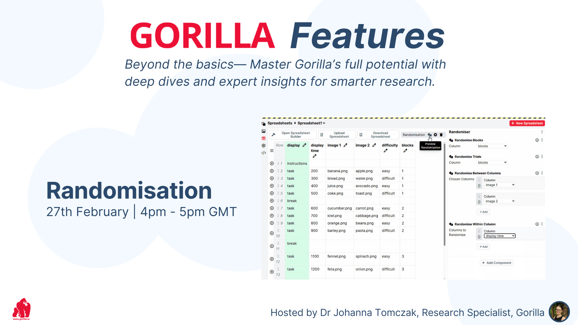 Gorilla Presents: Randomisation