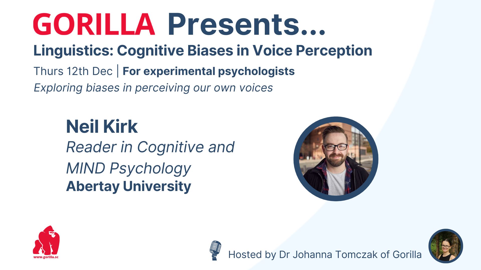 Gorilla Presents: Cognitive Biases in Voice Perception